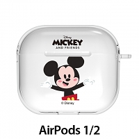 Disney Jumping Clear Series AirPods 1/2 Case - Mickey