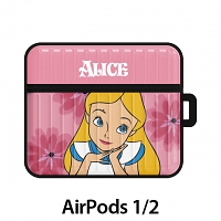 Disney Alice Simple Armor Series AirPods 1/2 Case - Pink