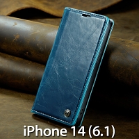iPhone 14 (6.1) Magnetic Flip Leather Wallet Case