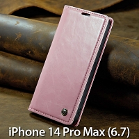 iPhone 14 Pro Max (6.7) Magnetic Flip Leather Wallet Case