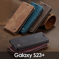 Samsung Galaxy S23+ Retro Flip Leather Case