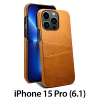 iPhone 15 Pro (6.1) Claf PU Leather Case with Card Holder