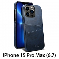 iPhone 15 Pro Max (6.7) Claf PU Leather Case with Card Holder