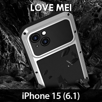 LOVE MEI iPhone 15 (6.1) Powerful Bumper Case