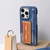 Denim Jeans Stand Case for iPhone 15 Series