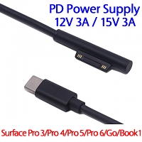 Surface Connector to Type-C Charging Cable