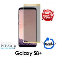 Brando Workshop Full Screen Coverage Curved Privacy Glass Screen Protector (Samsung Galaxy S8+) - Gold