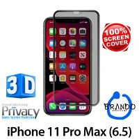 Brando Workshop Full Screen Coverage Curved Privacy Glass Screen Protector (iPhone 11 Pro Max (6.5)) - Black