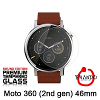 Brando Workshop Premium Tempered Glass Protector (Rounded Edition) (Motorola Moto 360 (2nd gen) 46mm)
