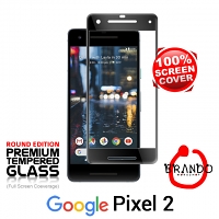 Brando Workshop Full Screen Coverage Curved Glass Protector (Google Pixel 2) - Black
