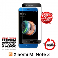 Brando Workshop Full Screen Coverage Glass Protector (Xiaomi Mi Note 3) - Black