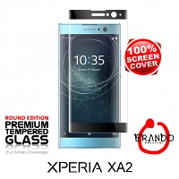 Brando Workshop Full Screen Coverage Curved Glass Protector (Sony Xperia XA2) - Black