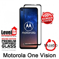 Brando Workshop Full Screen Coverage Glass Protector (Motorola One Vision) - Black