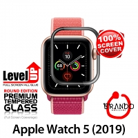 Brando Workshop Full Screen Coverage Glass Protector (Apple Watch 5 (2019)) - Black