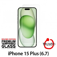 Brando Workshop Premium Tempered Glass Protector (Rounded Edition) (iPhone 15 Plus (6.7))