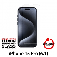 Brando Workshop Premium Tempered Glass Protector (Rounded Edition) (iPhone 15 Pro (6.1))