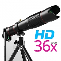 Universal 36X Zoom HD Telescope with Tripod Stand
