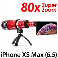 iPhone XS Max (6.5) Super Spy Ultra High Power Zoom 80X Telescope with Tripod Stand