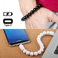Bead Bracelet Type-C USB Cable