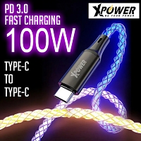 Xpower GWCC 100W Luminous Aluminum Alloy Type-C to Type-C Sync & Charging Cable