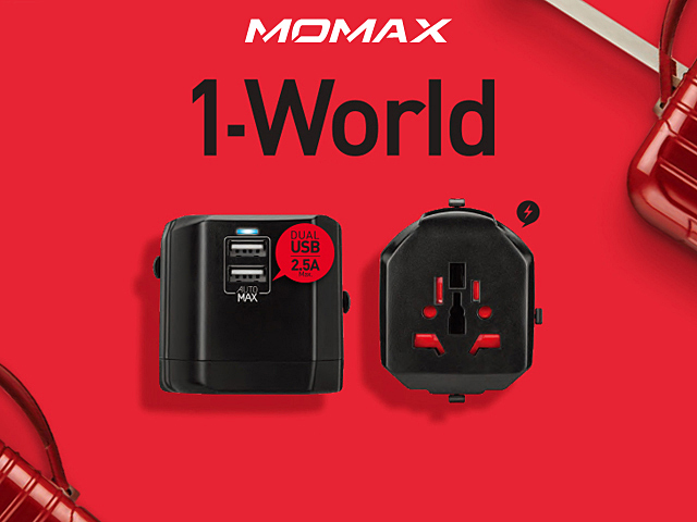 Momax 1-World USB AC Travel Adapter