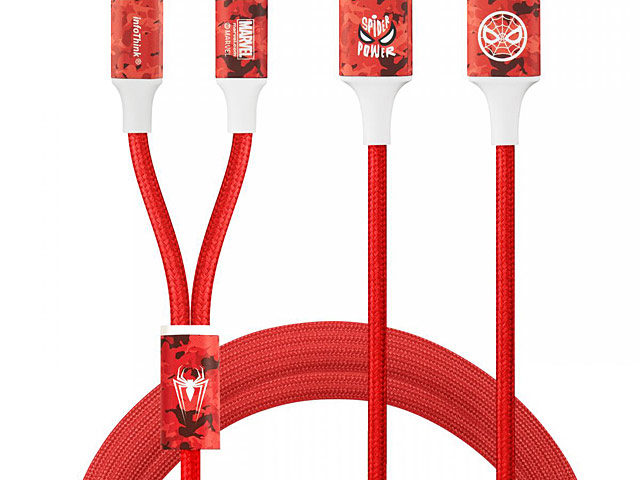 infoThink 2-in-1 Spider Man Series USB Cable - Peter