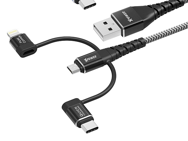 XPower K3 3-In-1 Tough Sync & Charge Cable