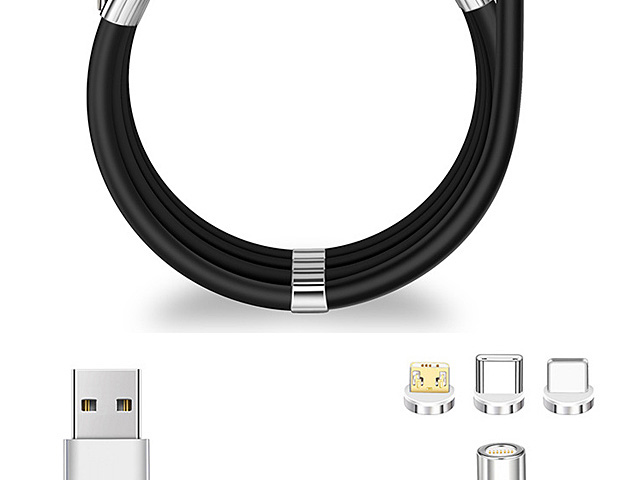 3-in-1 Magnetic Easy Coil Charging Cable