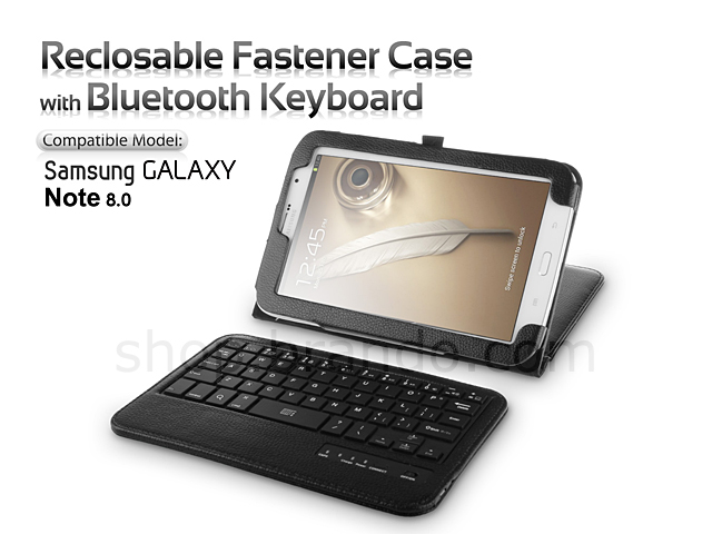 Samsung Galaxy Note 8.0 GT-N5100 Reclosable Fastener Case with Bluetooth Keyboard
