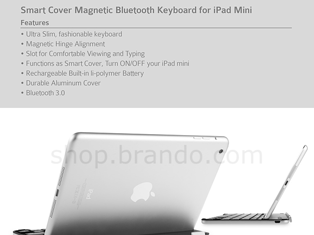 Smart Cover Magnetic Bluetooth Keyboard for iPad Mini