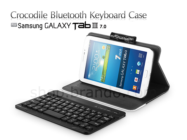 Productive To tell the truth disgusting Samsung Galaxy Tab 3 7.0 Crocodile Bluetooth Keyboard Case