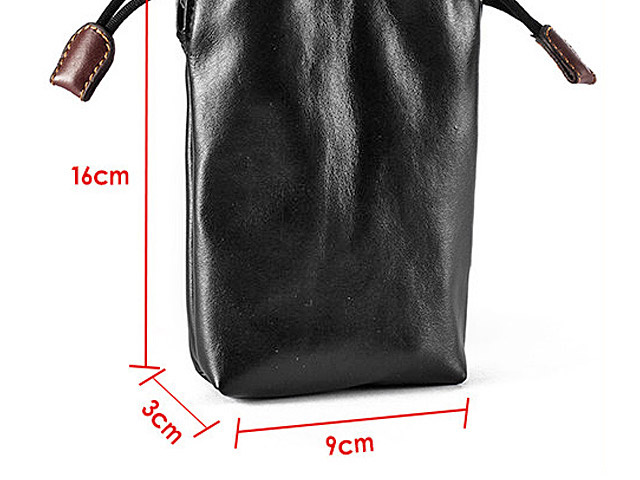 Camera Insert Storage Pocket Leather Pouch (S Size)