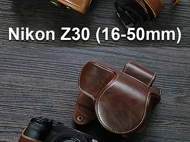 Nikon Z30 (16-50mm) Leather Case with Leather Strap