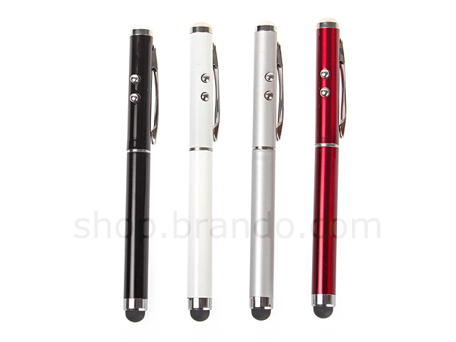 3 in 1 Touch Pen w/ Laser Pointer + LED Torch