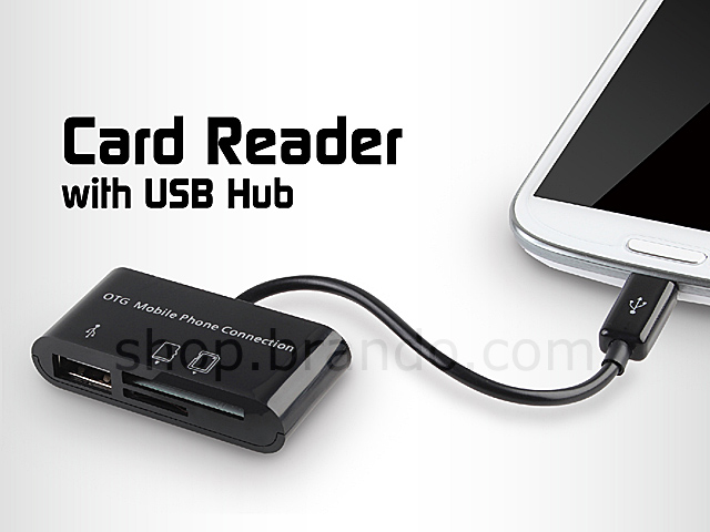 Card Reader + USB Hub for On-To-Go Mobile