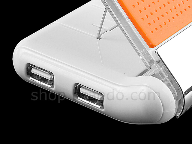 Foldable Non-slip Holder With 4-Port USB Hub + Charger