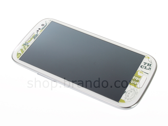 Samsung Galaxy S III I9300 Phone Sticker Front/Rear Set - Glasses Alien