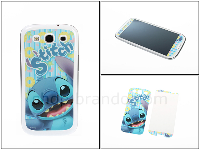 Samsung Galaxy S III I9300 Phone Sticker Front/Rear Set - Stitch