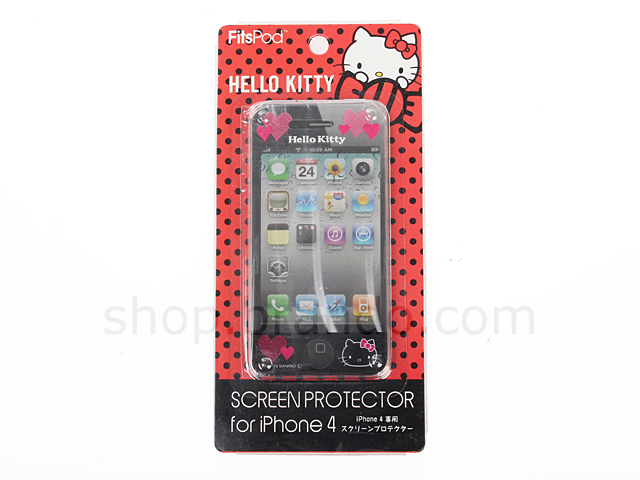 iPhone 4/4S Hello Kitty Front Screen Protector - Hearts