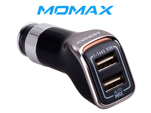 Momax Top Series Dual USB Lumini LED Car Charger