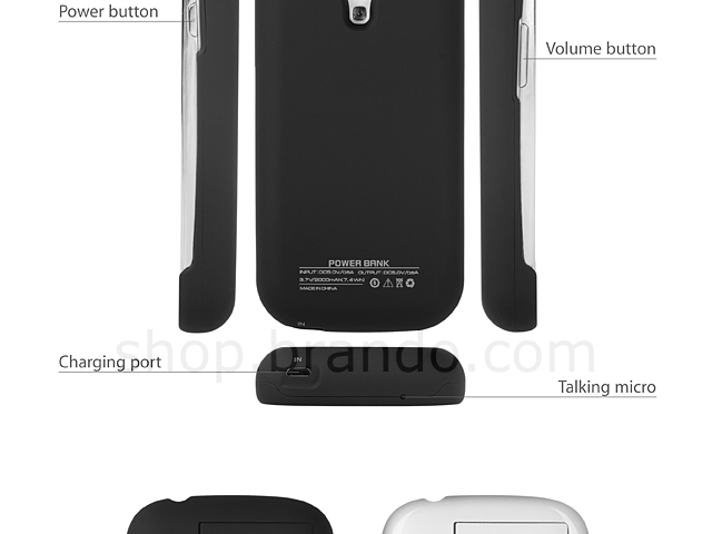 Power Jacket for Samsung Galaxy S III Mini I8190 - 2000mAh