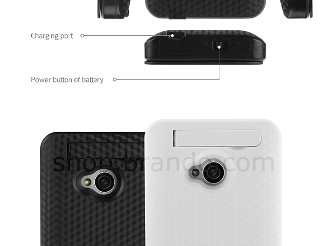 Power Case For HTC One (China & Japan) with Cover - 3800mAh