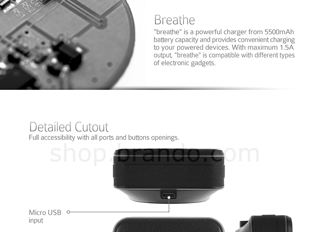 M.Craftsman Breathe - Luxury Portable Charger 5500mAh