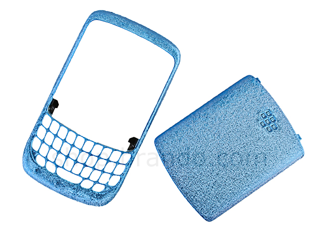 Blackberry Curve 8520 Replacement Back and Front Cover - Frosted Blue