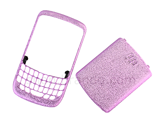 Blackberry Curve 8520 Replacement Back and Front Cover - Frosted Purple