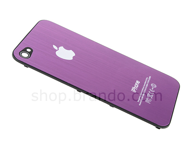 iPhone 4 Metallic Rear Panel - Purple (Flat)