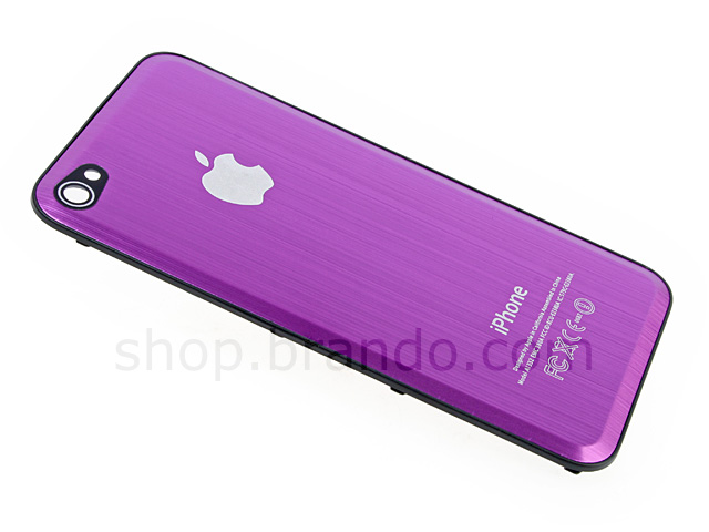 iPhone 4 Metallic Rear Panel - Purple (Curve Edged)
