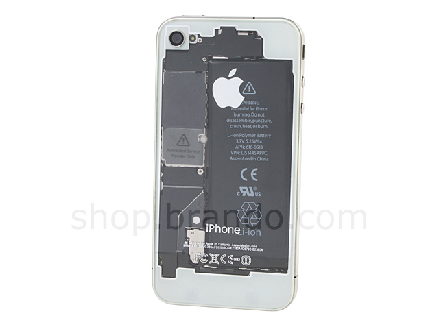 iPhone 4 Transparent Rear Panel - White