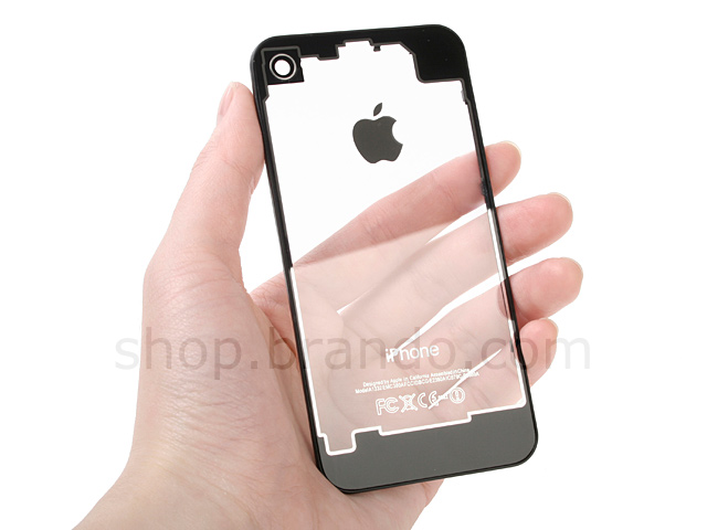 iPhone 4 Transparent Rear Panel - Black