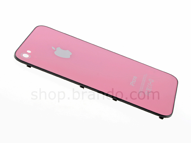 iPhone 4 Replacement Rear Panel - Pink With Black Frame